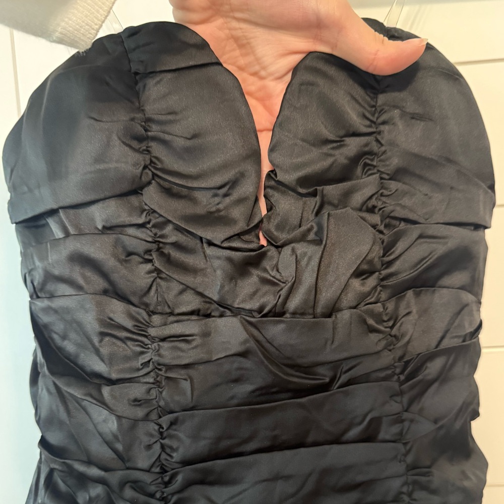 NEW DO+BE Black Ruffled Mini Dress - Picture 4 of 7